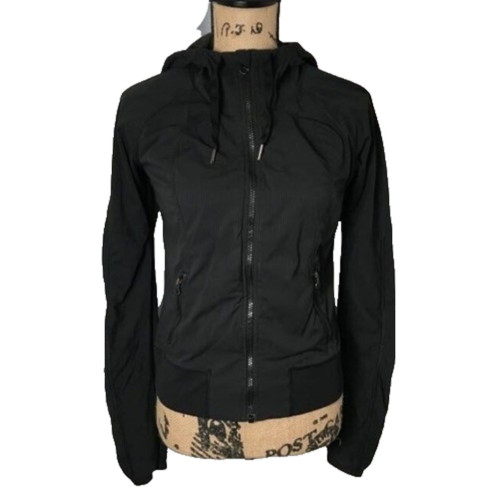 Lululemon Jacket Black Street Y2K Studi Full Zip Train Outdoor Hoodie 10 A009222 - Picture 2 of 12